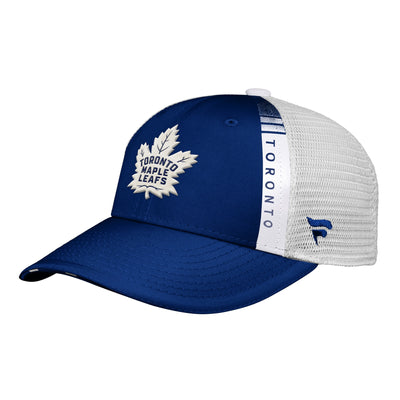 Youth Toronto Maple Leafs Fanatics Branded 2022 NHL Draft Authentic Pro On Stage Trucker Adjustable Hat - Pro League Sports Collectibles Inc.