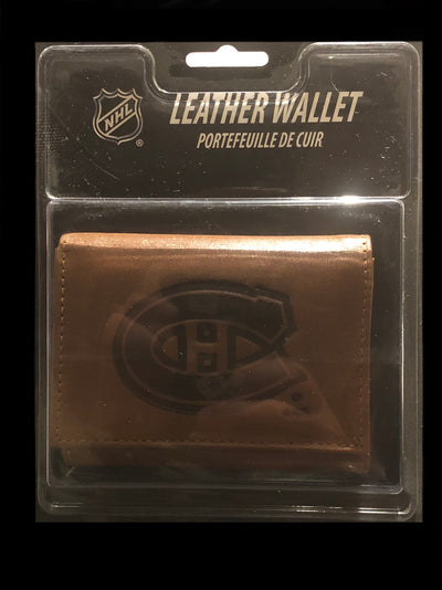Montreal Canadiens NHL Trifold Leather Wallet - Pro League Sports Collectibles Inc.