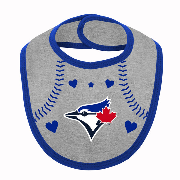 Infant Toronto Blue Jays Love Of Baseball Girl 3 Piece Creeper Set