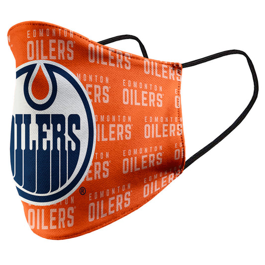 Edmonton Oilers Wallpaper NHL Face Mask Cover - Pro League Sports Collectibles Inc.