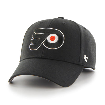 Philadelphia Flyers Black 47 Brand MVP Basic Adjustable Hat - Pro League Sports Collectibles Inc.