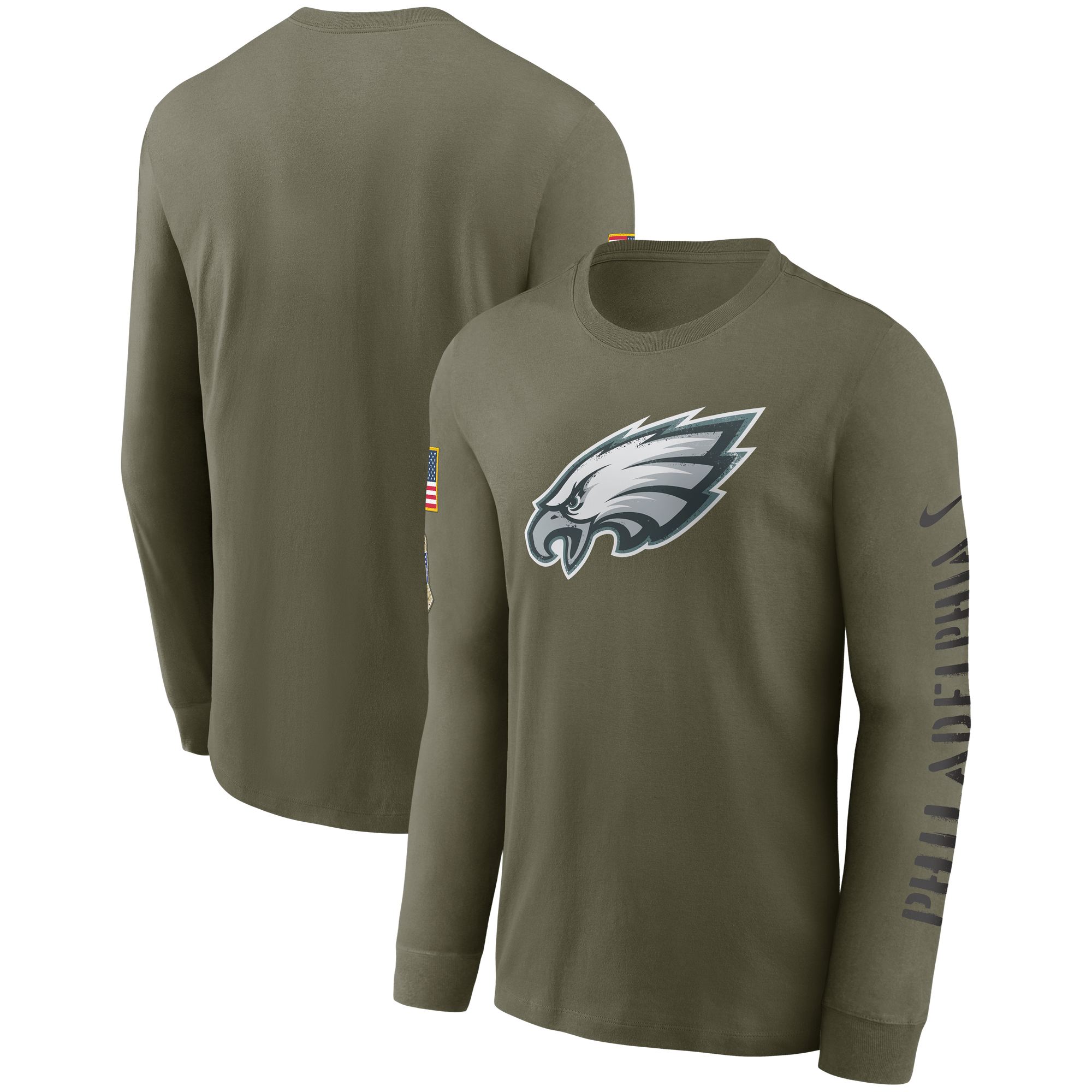 Philadelphia Eagles Nike 2022 Salute To Service Team Logo Long
