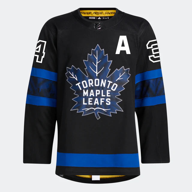 Toronto Maple Leafs X Drew House Auston Matthews #34 Adidas Alternate Authentic Pro Flip Jersey - Pro League Sports Collectibles Inc.