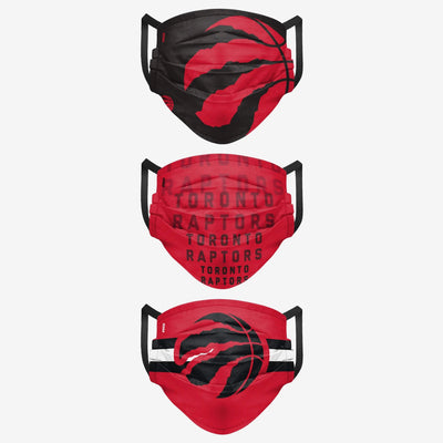 Toronto Raptors Match Day FOCO NBA Face Mask Covers Adult 3 Pack - Pro League Sports Collectibles Inc.