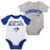 Infant Toronto Blue Jays Slug Romper Onesie 2 Pack Set - Pro League Sports Collectibles Inc.
