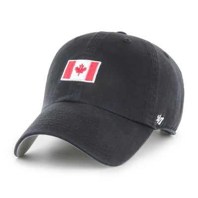 Canada National Team World Cup Black 47 Brand Clean Up Adjustable Hat - Pro League Sports Collectibles Inc.