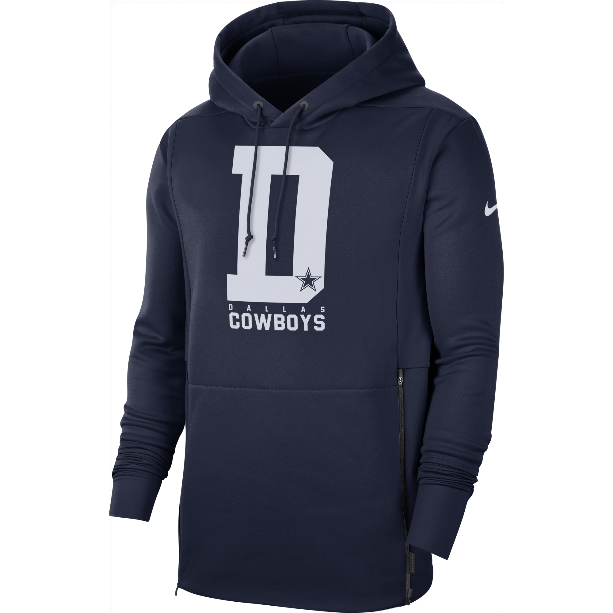 Dallas Cowboys Nike Sideline Scrimmage Performance Long Sleeve Hoodie  T-Shirt - Navy