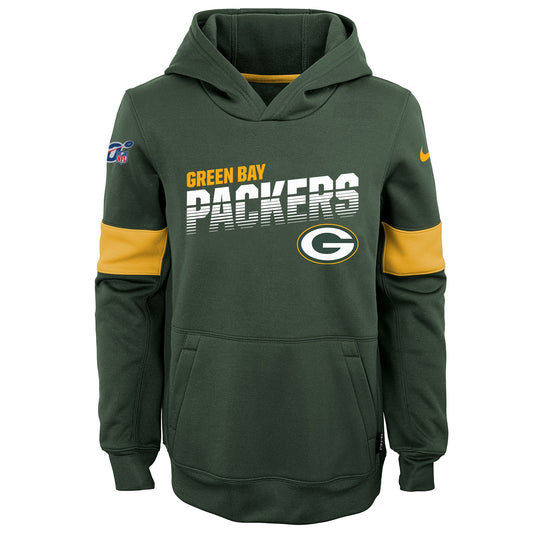 Youth Nike Green Bay Packers On-Field Performance - Pullover Hoodie - Pro League Sports Collectibles Inc.