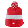 Team Canada Hockey Sideline Nike Cuffed Pom Knit Toque - Red/White - Pro League Sports Collectibles Inc.
