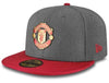 Manchester United FC Ballistic LM New Era Gray Red 59Fifty Fitted Hat - Pro League Sports Collectibles Inc.
