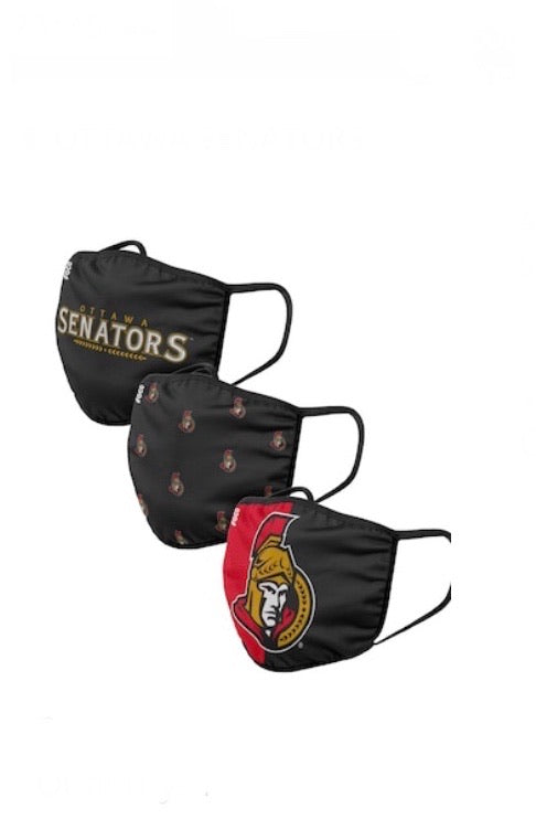 Youth Ottawa Senators FOCO NHL Face Mask Covers 3 Pack - Pro League Sports Collectibles Inc.