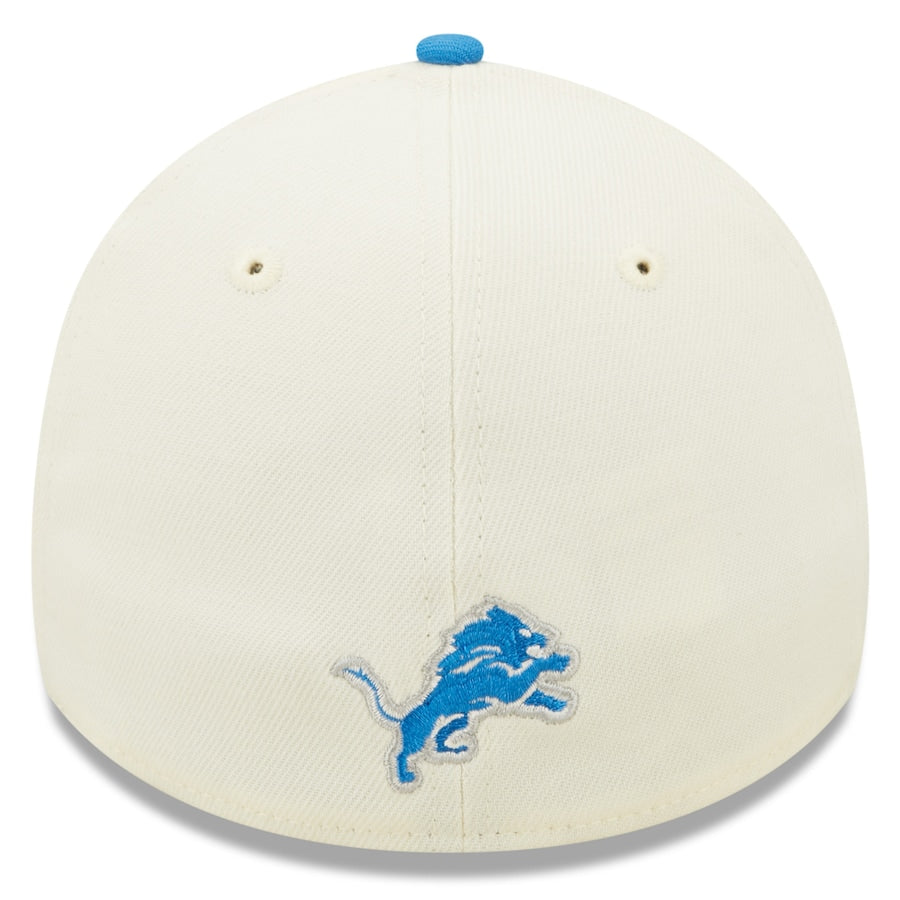 Detroit Lions 2022 Sideline New Era Cream/Blue - 39THIRTY 2-Tone Flex Hat - Pro League Sports Collectibles Inc.