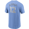 Toronto Blue Jays Roberto Alomar Nike Powder Blue Cooperstown Collection Name & Number - T-Shirt - Pro League Sports Collectibles Inc.