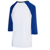 Women’s Toronto Blue Jays Nike Tri-Blend 3/4 Sleeve Raglan White Blue T-Shirt - Pro League Sports Collectibles Inc.