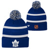 Youth Toronto Maple Leafs Authentic Pro Fanatics Cuff Pom Toque - Pro League Sports Collectibles Inc.