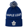 Youth Toronto Maple Leafs Navy Authentic Pro Fanatics Cuff Pom Toque - Pro League Sports Collectibles Inc.