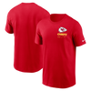 Kansas City Chiefs Sideline Infograph Lockup Performance T-Shirt - Red - Pro League Sports Collectibles Inc.