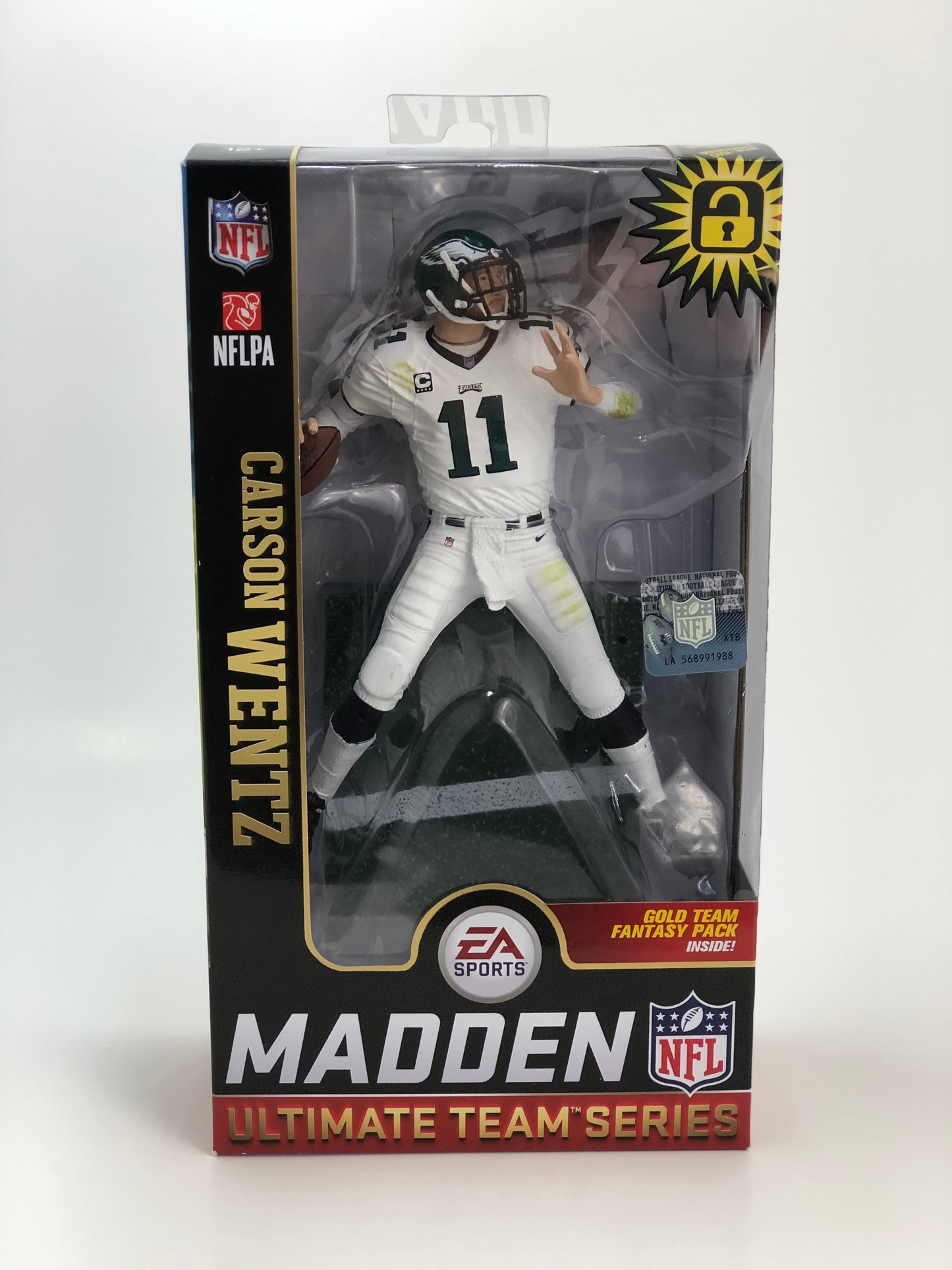 2019 NFL MADDEN ULTIMATE TEAM FIGURE PHILADELPHIA EAGLES CARSON WENTZ - Pro League Sports Collectibles Inc.