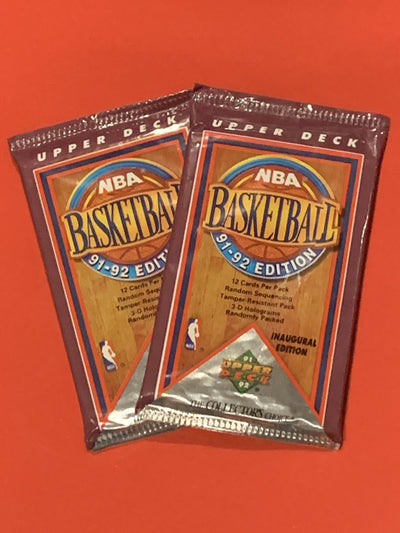 VINTAGE 1991-92 Upper Deck Inaugural Edition NBA Basketball Card Box - 36 Packs - Pro League Sports Collectibles Inc.