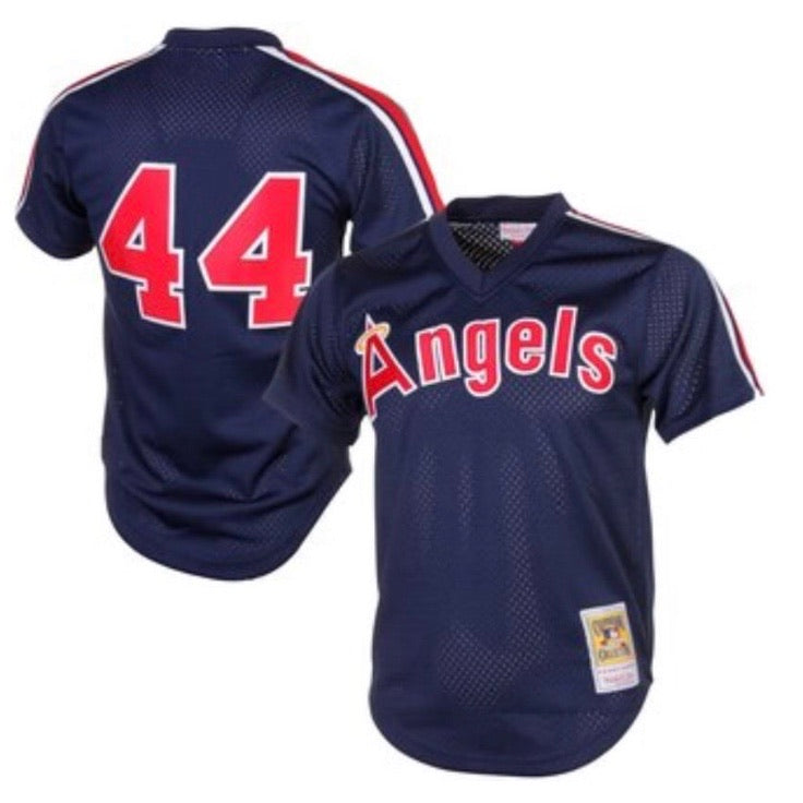 Reggie Jackson California Angels Mitchell & Ness Cooperstown Collection Navy Batting Practice Jersey - Pro League Sports Collectibles Inc.