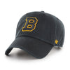 Boston Bruins B Vintage Black Clean Up '47 Brand Adjustable Hat - Pro League Sports Collectibles Inc.