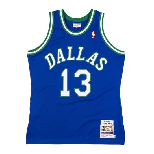 Steve Nash #13 Dallas Mavericks Mitchell & Ness 1998-99 Hardwood Classic Swingman Jersey - Blue - Pro League Sports Collectibles Inc.