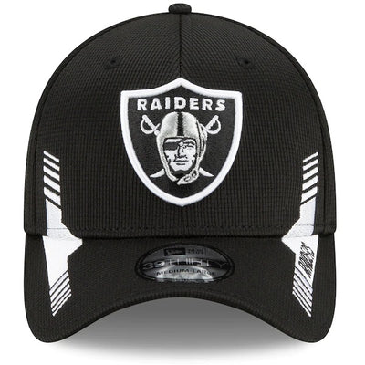 Las Vegas Raiders 2021 New Era NFL Sideline Home Black 39THIRTY Flex Hat - Pro League Sports Collectibles Inc.
