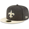 New Orleans Saints New Era Black/Gold 2018 NFL Sideline Home Official 59FIFTY Fitted Hat - Pro League Sports Collectibles Inc.