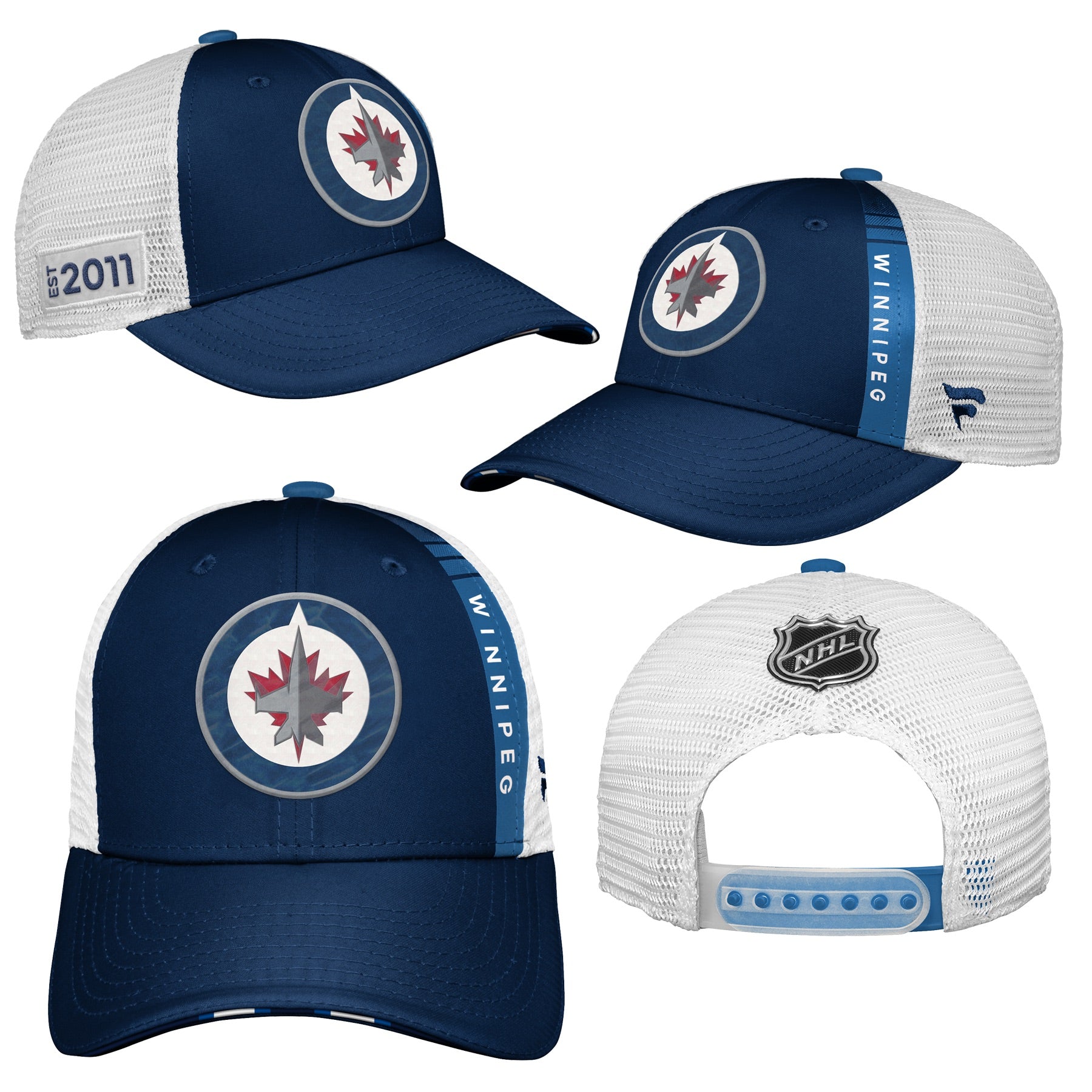 Youth Winnipeg Jets Fanatics Branded 2022 NHL Draft Authentic Pro On Stage Trucker Adjustable Hat - Pro League Sports Collectibles Inc.