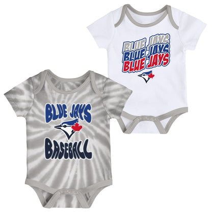 Infant Toronto Blue Jays Tie Dye/White Onesie 2-Pack Set - Pro League Sports Collectibles Inc.