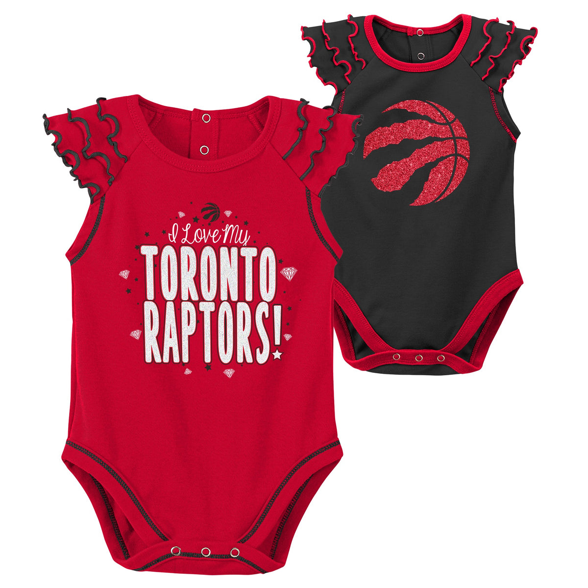 Infant Toronto Raptors Girls Shining All-Star 2-Piece Creeper