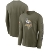 Minnesota Vikings Nike 2022 Salute To Service - Team Logo Long Sleeve T-Shirt - Olive - Pro League Sports Collectibles Inc.