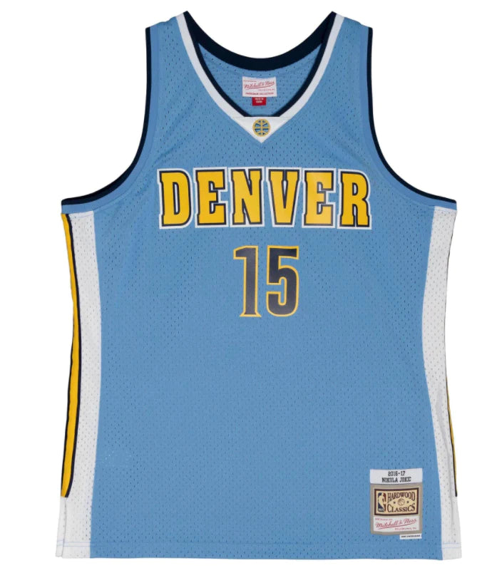 Nikola Jokic #15 Denver Nuggets Mitchell & Ness 2016-17 Hardwood Classic Swingman Jersey - Blue - Pro League Sports Collectibles Inc.