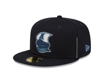 Toronto Argonauts CFL New Era Navy 2022 Sideline Official 59FIFTY Fitted Hat - Pro League Sports Collectibles Inc.