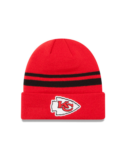 Kansas City Chiefs Primary Logo New Era Red Black - Cuffed Knit Toque - Pro League Sports Collectibles Inc.