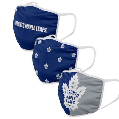 Youth Toronto Maple Leafs FOCO NHL Face Mask Covers 3 Pack - Pro League Sports Collectibles Inc.