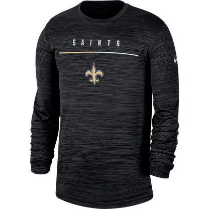 New Orleans Saints Nike Velocity Long Sleeve Shirt - Pro League Sports Collectibles Inc.