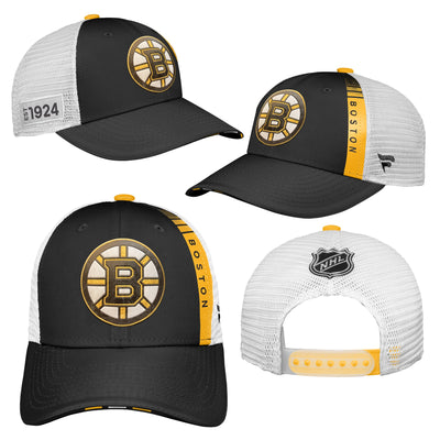 Youth Boston Bruins Fanatics Branded 2022 NHL Draft Authentic Pro On Stage Trucker Adjustable Hat - Pro League Sports Collectibles Inc.