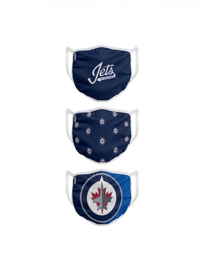 Youth Winnipeg Jets FOCO NHL Face Mask Covers 3 Pack - Pro League Sports Collectibles Inc.