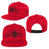 Youth Toronto Raptors Red Flat Brim Collegiate Arch Adjustable Snapback Hat - Pro League Sports Collectibles Inc.