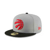 Youth Toronto Raptors Gray/Black New Era 59FIFTY 2-Tone Fitted Hat - Pro League Sports Collectibles Inc.