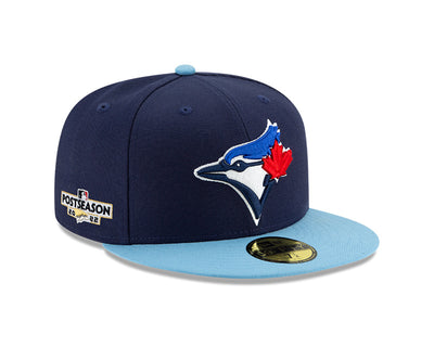 Toronto Blue Jays Alt 4 Official On-Field Post Season 2022 Playoffs New Era 59FIFTY Fitted Hat- Navy/Light Blue - Pro League Sports Collectibles Inc.
