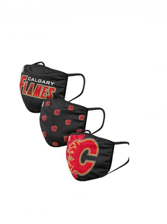 Calgary Flames FOCO NHL Face Mask Covers Adult 3 Pack - Pro League Sports Collectibles Inc.