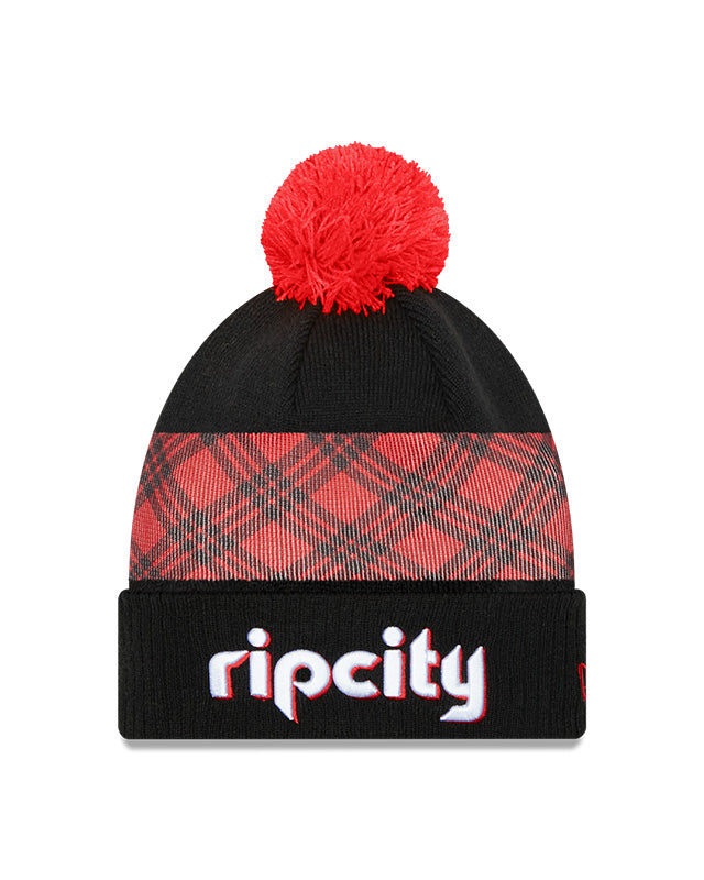 Portland Trail Blazers Black New Era City Series 21 Pom Knit Toque - Pro League Sports Collectibles Inc.