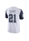 Ezekiel Elliott #21 Dallas Cowboys White Double Star Alternate 2 Vapor Nike Limited Jersey - Pro League Sports Collectibles Inc.