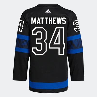 Toronto Maple Leafs X Drew House Auston Matthews #34 Adidas Alternate Authentic Pro Flip Jersey - Pro League Sports Collectibles Inc.