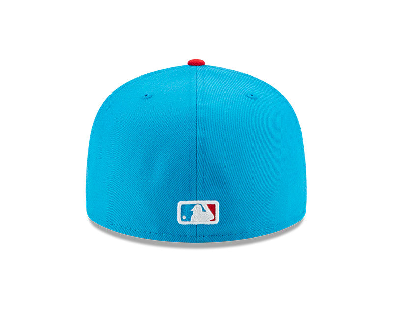 Miami Marlins New Era Blue/Red 2021 City Connect Authentic Collection On-Field 59FIFTY Fitted Hat - Pro League Sports Collectibles Inc.