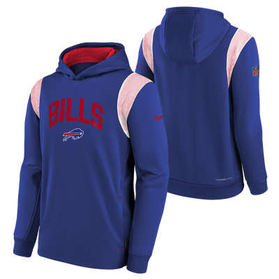 Youth Buffalo Bills Nike Sideline Fleece Performance Therma Fit - Pullover Hoodie - Pro League Sports Collectibles Inc.