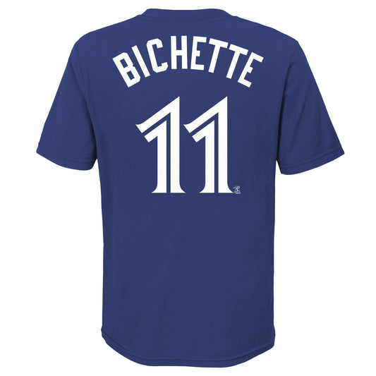 Youth Toronto Blue Jays Bo Bichette #11 Nike Royal Name & Number T-Shirt - Pro League Sports Collectibles Inc.