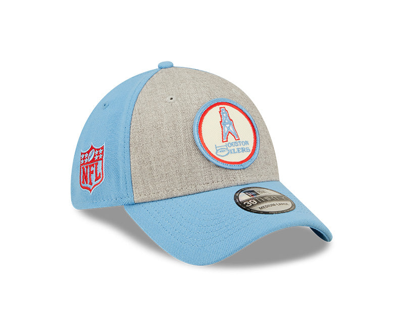 Men's New Era Light Blue Houston Oilers 2022 Sideline 59FIFTY Historic Fitted Hat